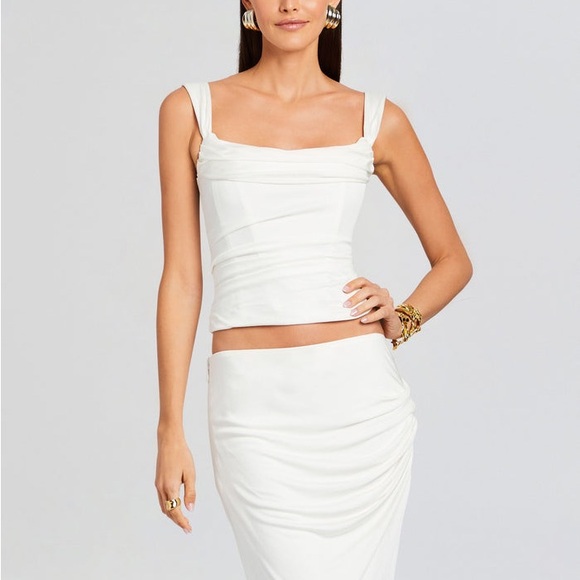 Retrofete Tops - Retrofête LOWIS TOP Elegant‎ White Sleeveless Top MSRP $328 NWT Size S
